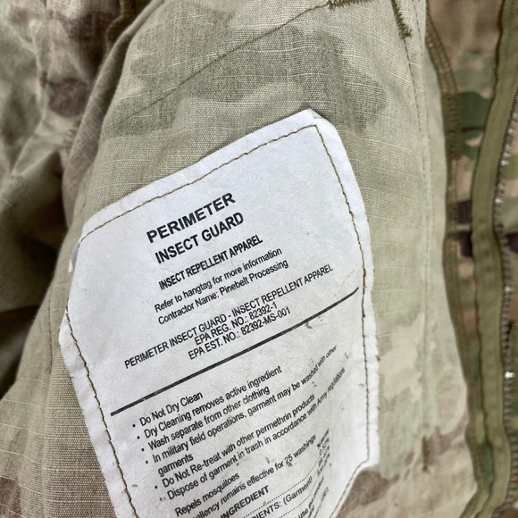 Army Combat Uniform Jacket Mens Large Regular Multicam Camo Ripstop Insect Guard - Picture 6 of 11